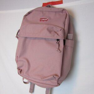 Levi's Backpack Dusty Pink School Bookbag Zip Pockets Laptop Sleeve Travel